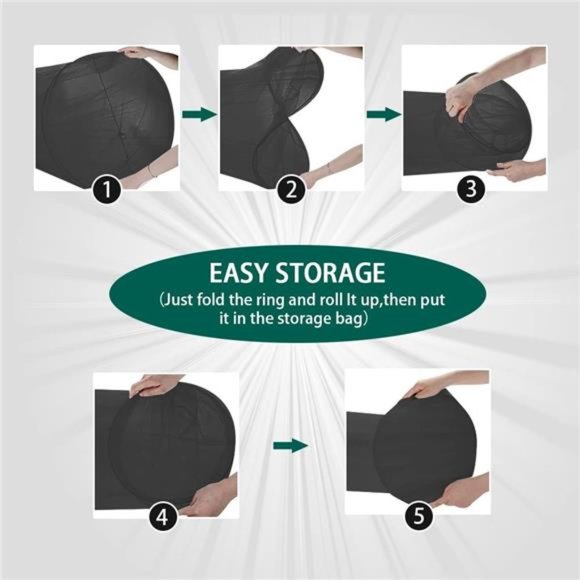 Bed Canopy with Lights, Mosquito Net for Bed, Mosquito Netting for Twin Full - Picture 7 of 8